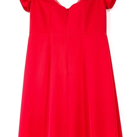 Lovers and Friends Lolita Ruffled Off Shoulder Gown Maxi Dress Fiery Red Small - Picture 10 of 13